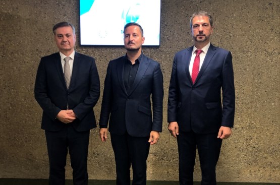 Deputy Speakers of the House of Representatives PA BiH Dr. Denis Zvizdić and Marinko Čavara met with the Vice President of the European Parliament Nicolae Ştefănuță